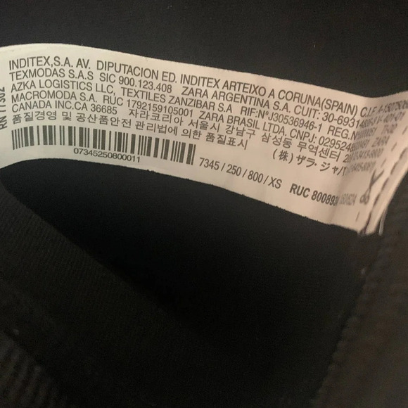 Zara Pants Snake Animal Print Side Stripe‎ Ponte Knit Black Leggings Size Small - Picture 10 of 12